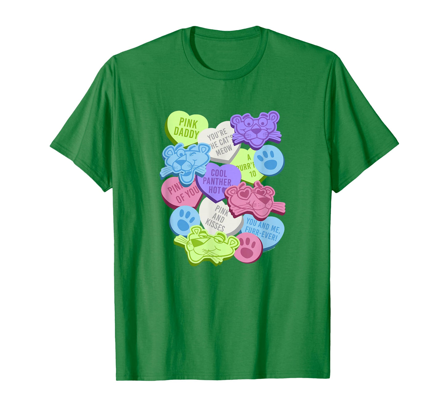 The Pink Panther Valentine's Day Candy Hearts T-Shirt