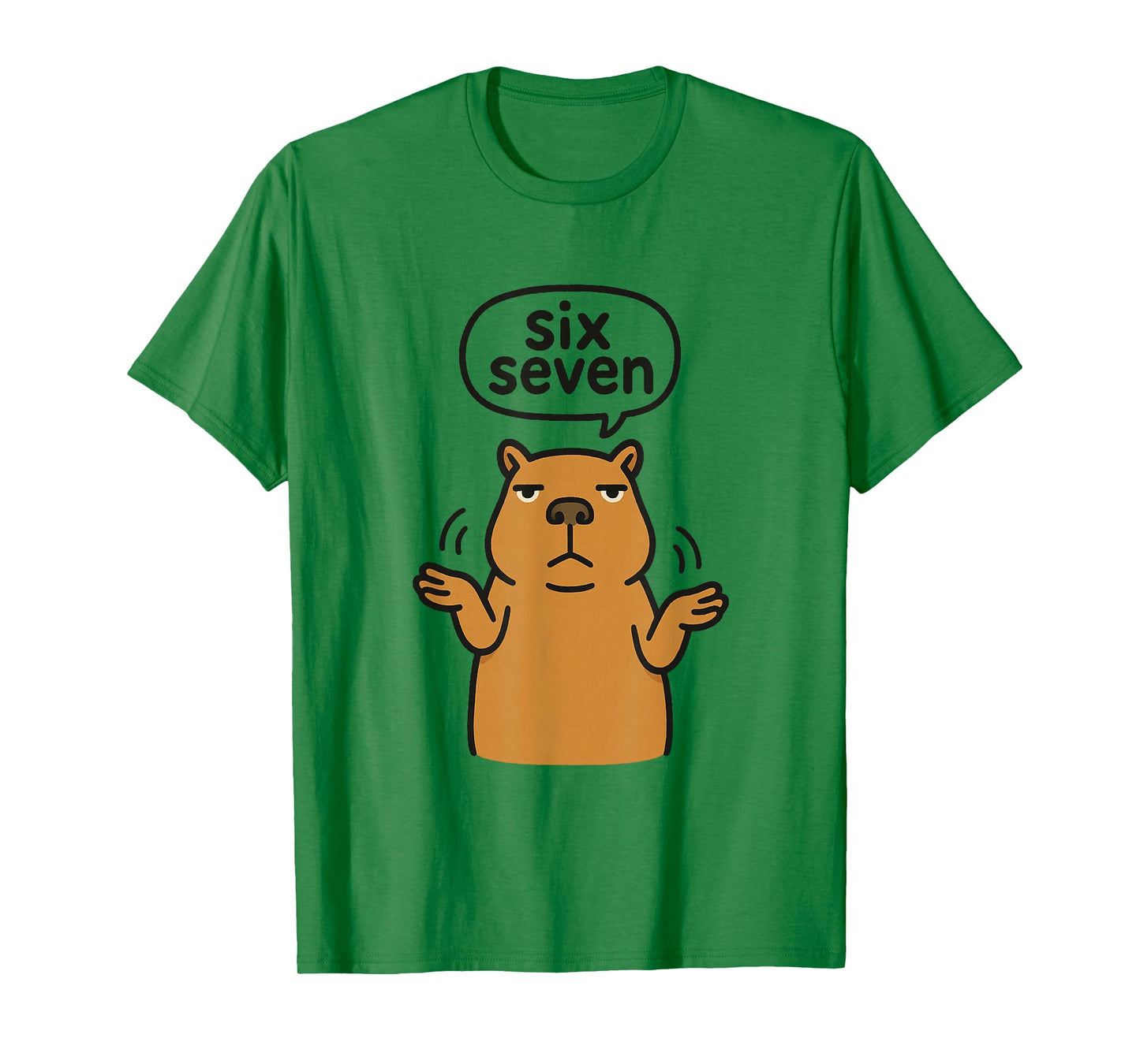 67 Six Seven 6-7 Capybara - Funny Teen Kids Brainrot Meme T-Shirt