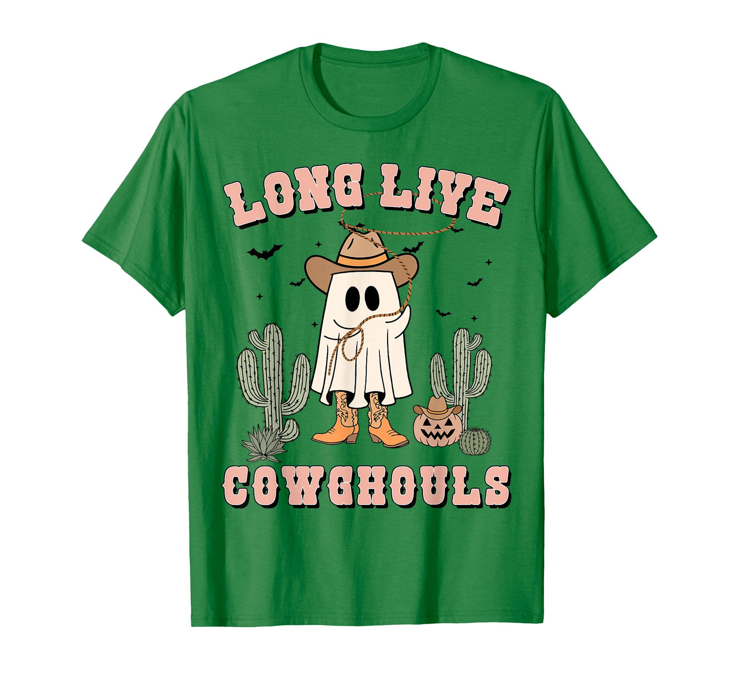 Funny Long Live Cowghouls Cowboy Ghost Men Toddler Halloween T-Shirt