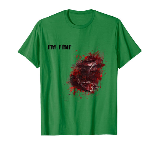 I'm Fine Wound Injury Funny Halloween Costume Gift T-Shirt