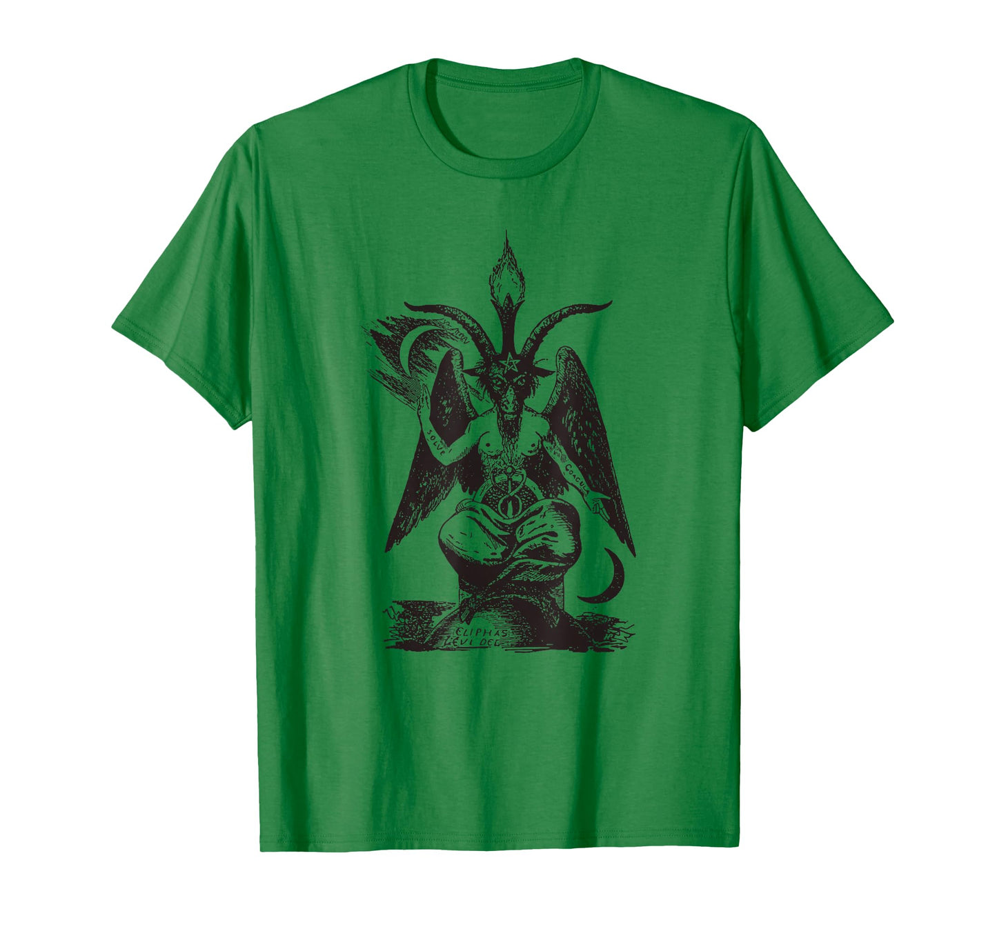 Baphomet Mystic Occult Goth Demon Satan Satanism Black White T-Shirt