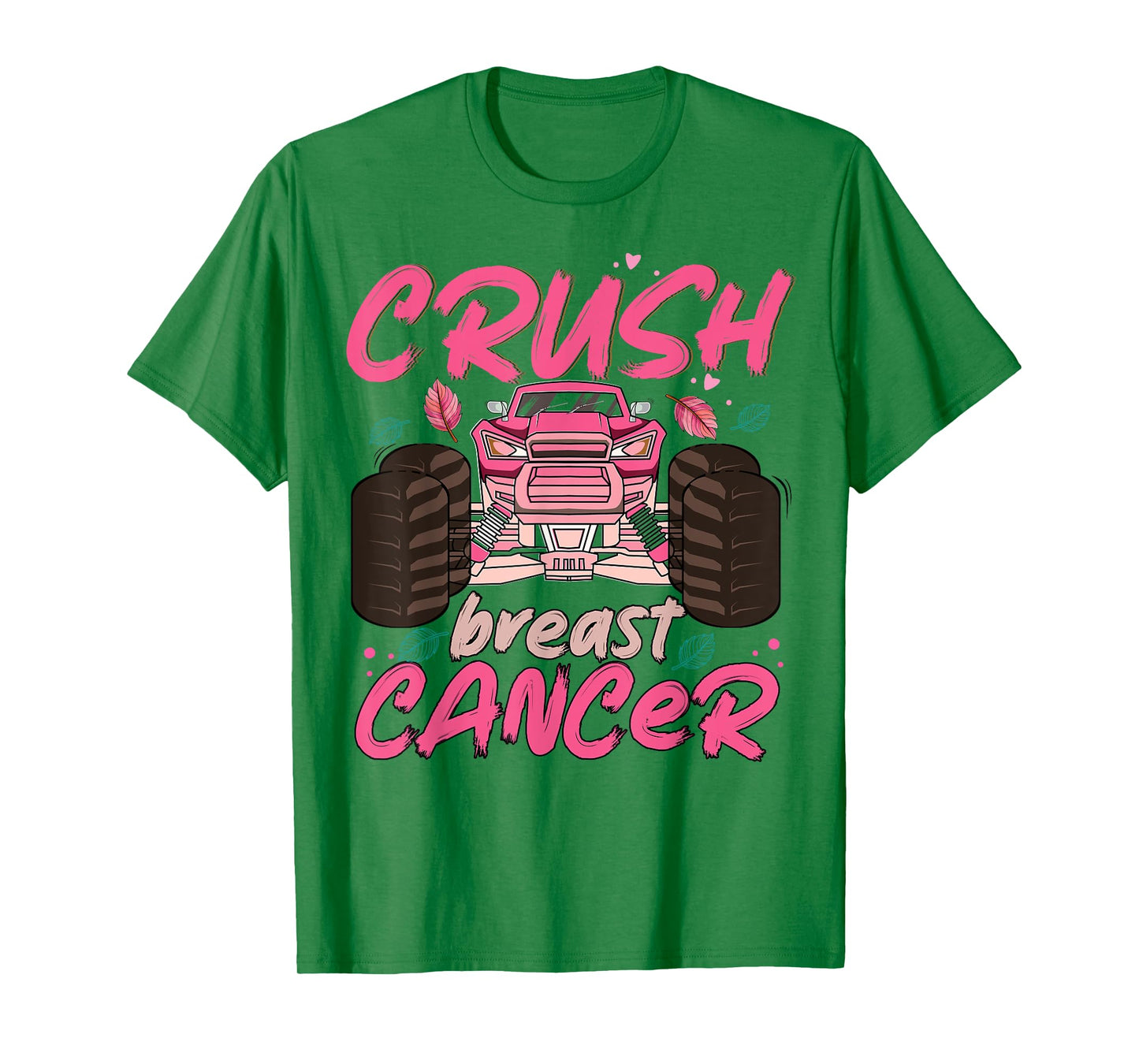 Crush Cancer Monster Truck Breast Cancer Awareness Toddler T-Shirt