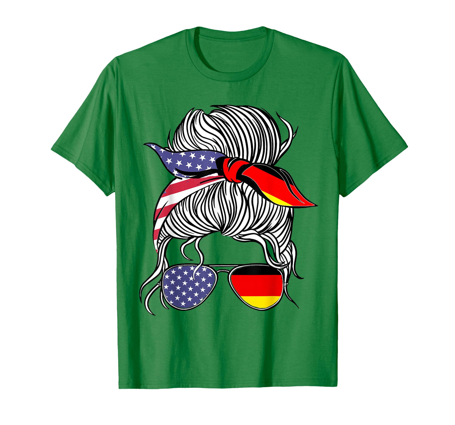German American Patriot Grown Proud Women Girl Flag T-Shirt