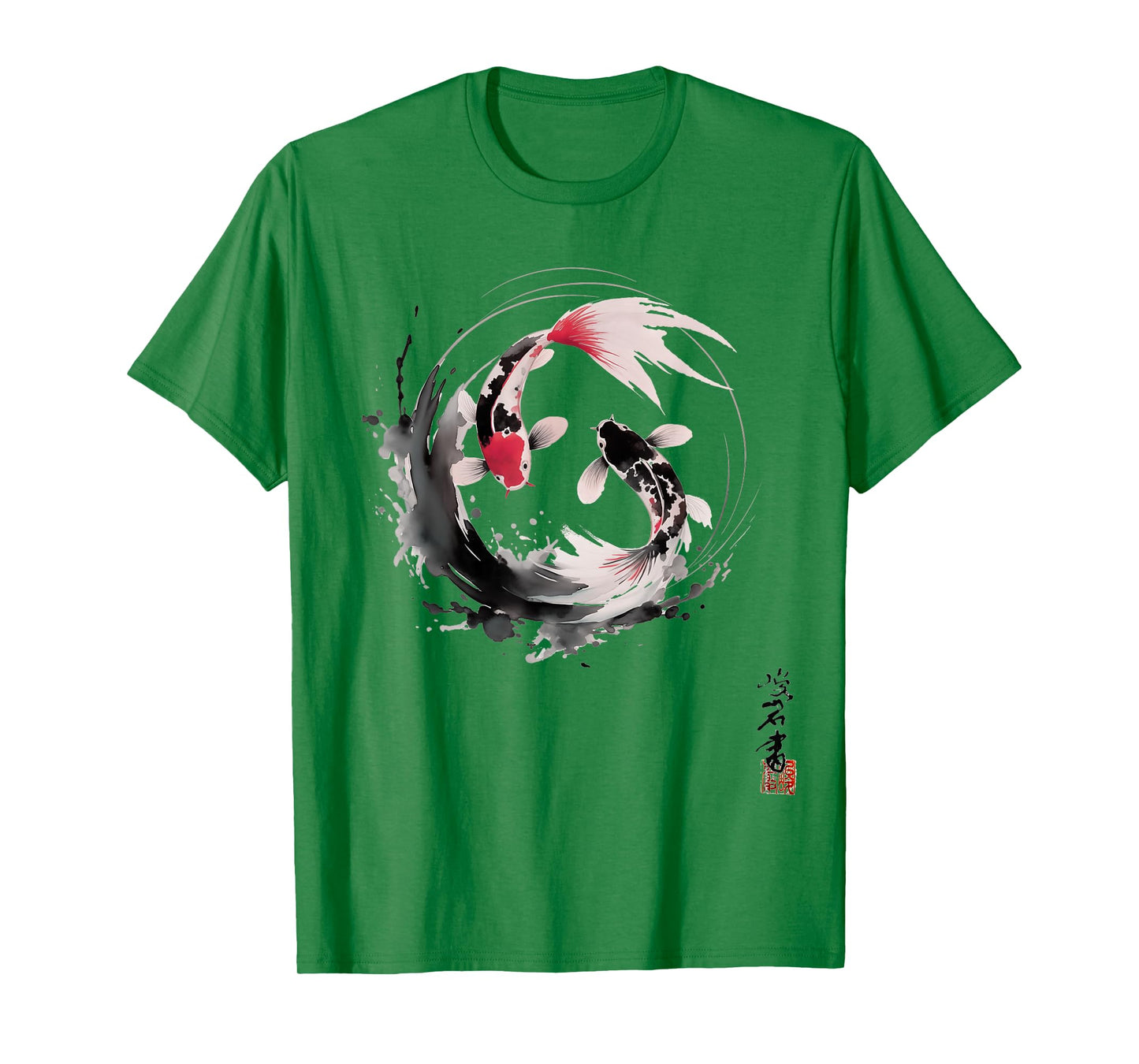 Yin and Yang Japanese Koi Fish Vintage T-Shirt