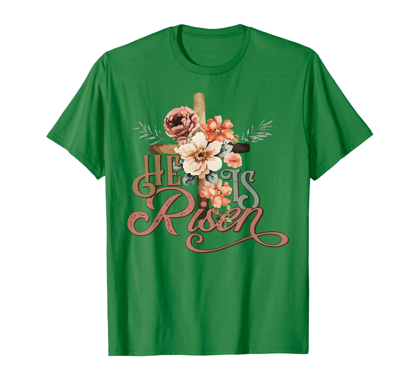Retro Groovy He Is Risen Floral Jesus Easter Day Christians T-Shirt