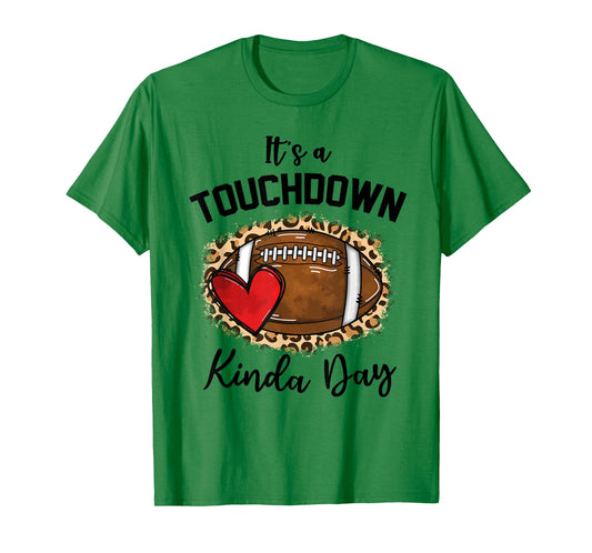 Cute Leopard It's a Touchdown Kinda Day Football Game Day T-Shirt