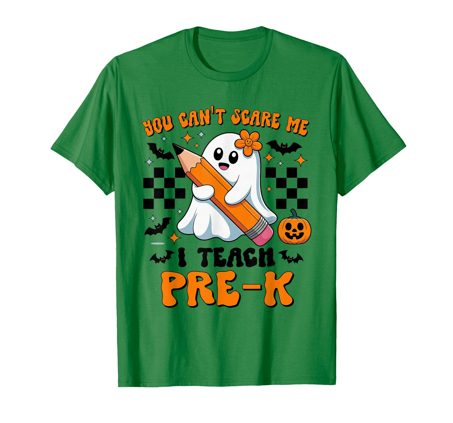You Can't Scare Me I Teach Pre-K Retro Teacher Halloween T-Shirt