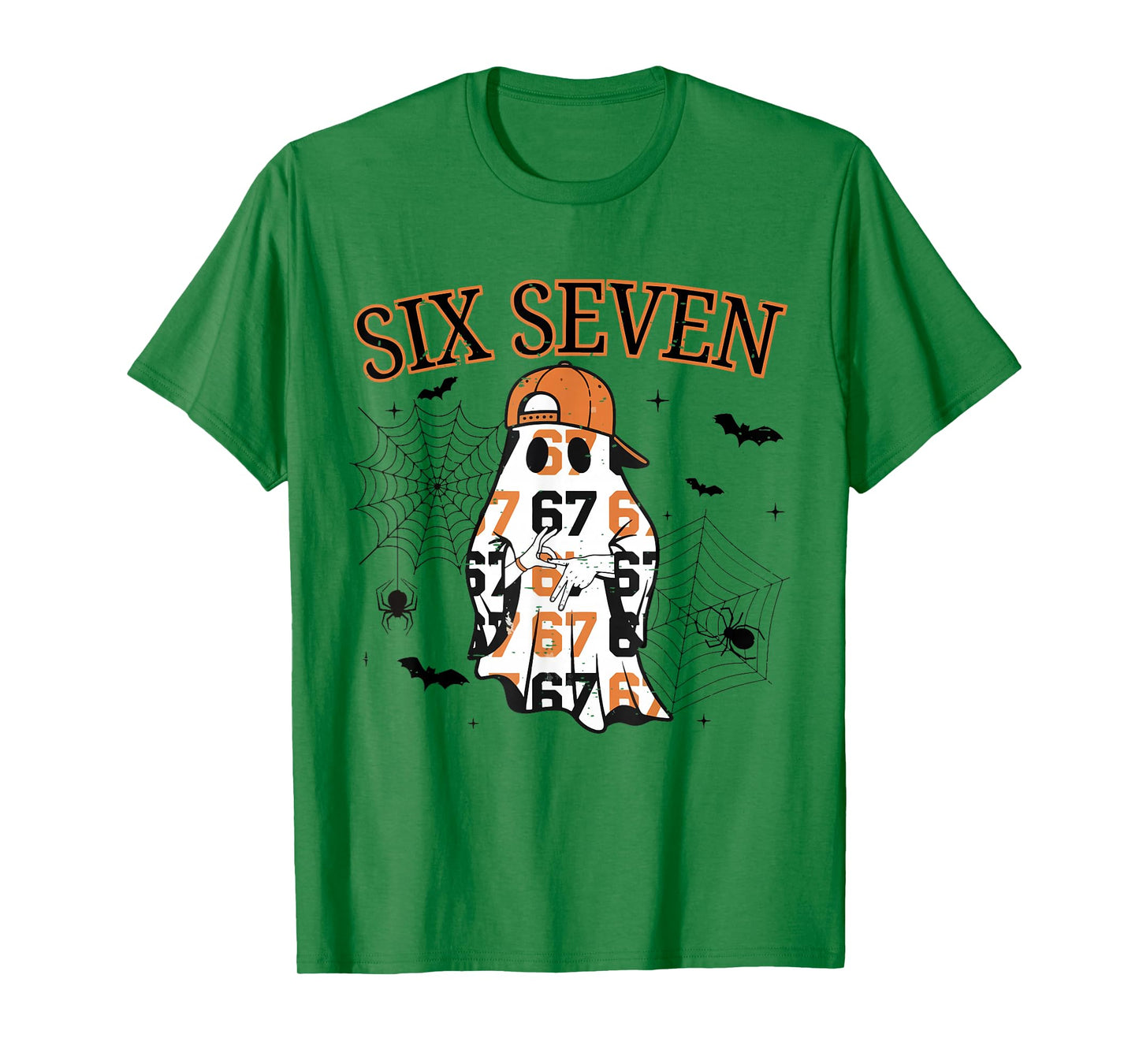 Six Seven Ghost Funny Trend 67 Spooky Season Halloween 6 7 T-Shirt