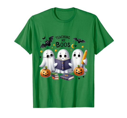 Teaching My Boos Halloween Ghost Party Costume Women Teacher T-Shirt