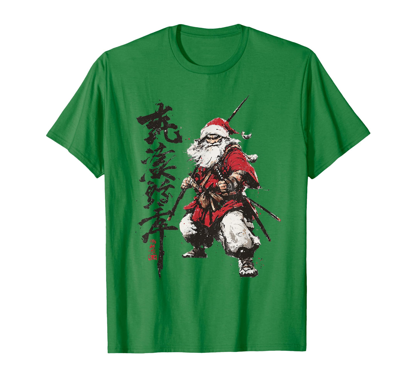 Japanese Santa Samurai Ukiyo-e Christmas T-Shirt