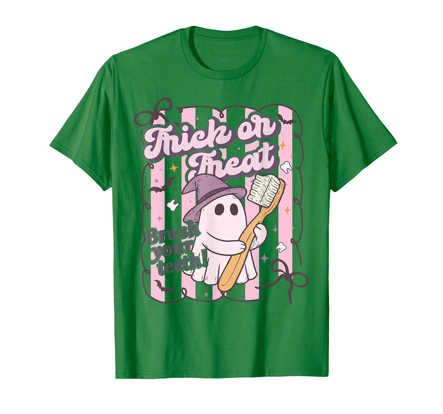Trick Or Treat Brush Your Teeth Dental Hygienist Halloween T-Shirt
