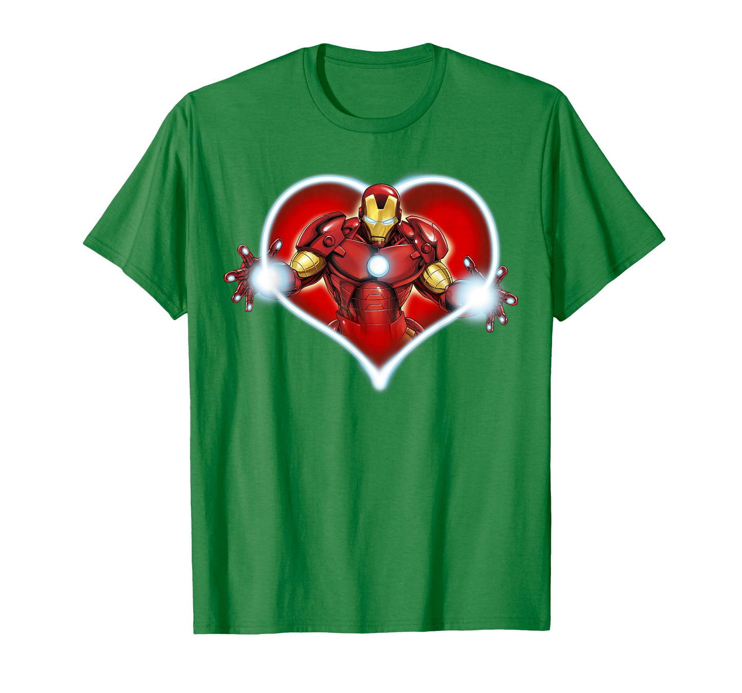 Marvel Iron Man Heart Blaster Glow Valentine Graphic T-Shirt T-Shirt