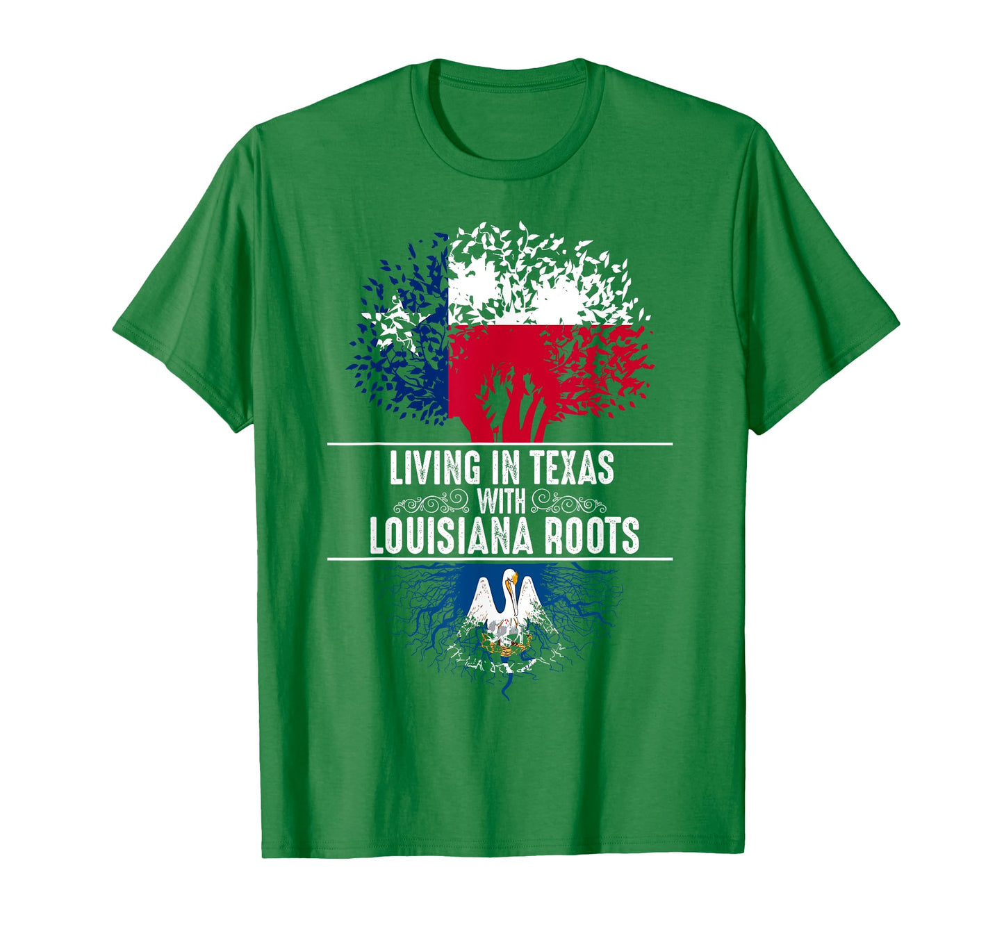 Texas Home Louisiana Roots State Tree Flag Shirt Love Gift