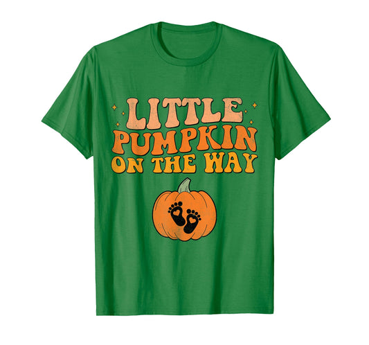 Little Pumpkin On The Way Halloween Pregnancy Announcement T-Shirt