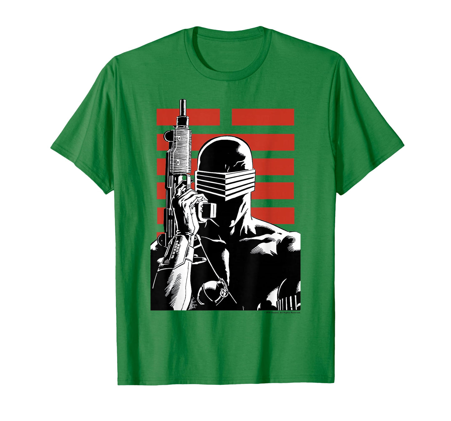 G.I. Joe Snake Eyes Retro Red Stripe Portrait T-Shirt