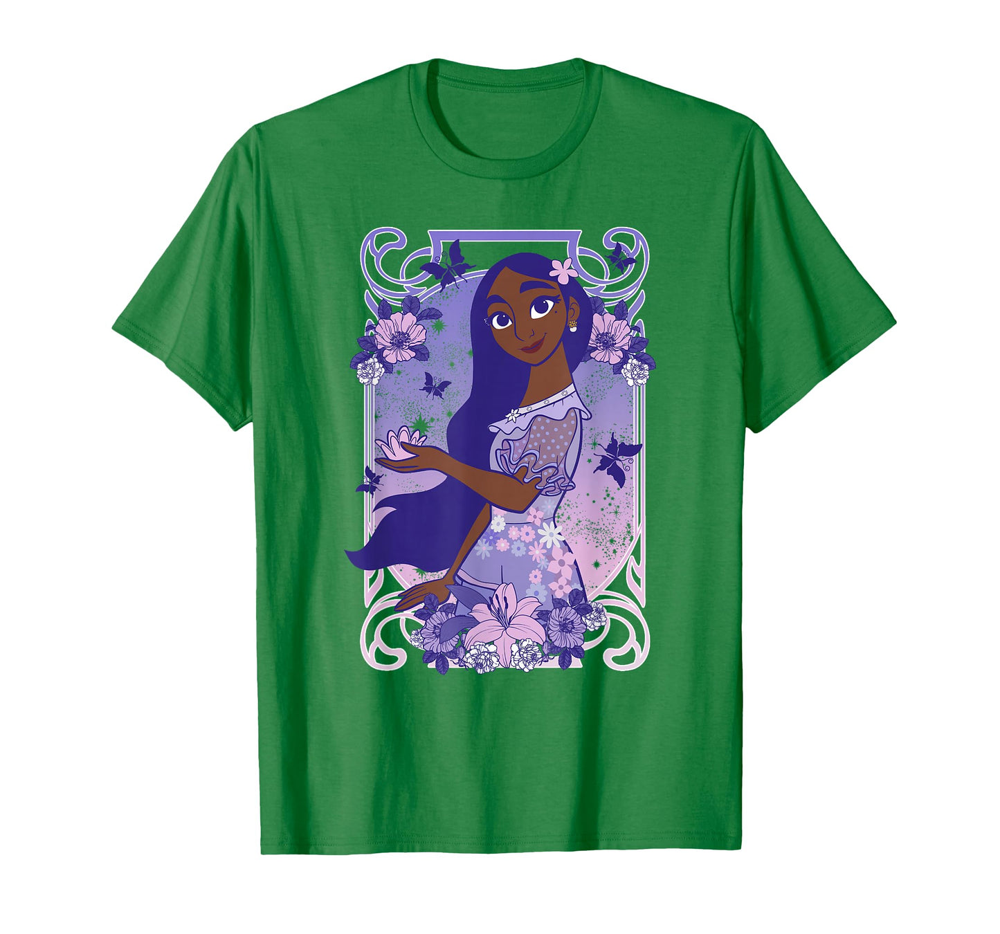Disney Encanto Isabella Dreamy Floral Portrait T-Shirt Small