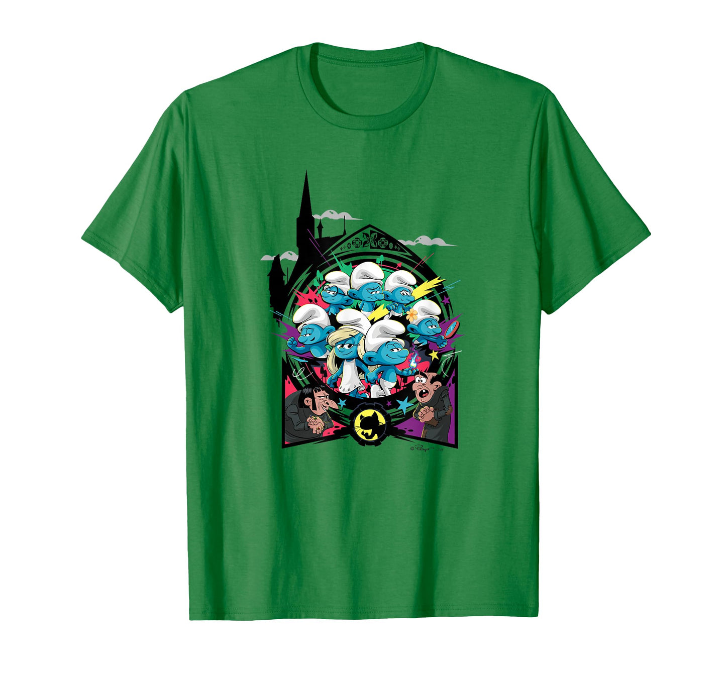 The Smurfs Movie Unite with Gargamel and Azrael T-Shirt