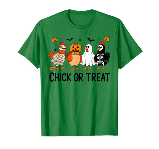 Funny Chicken Halloween Pumpkin Chick Or Treat Chicken Lover T-Shirt