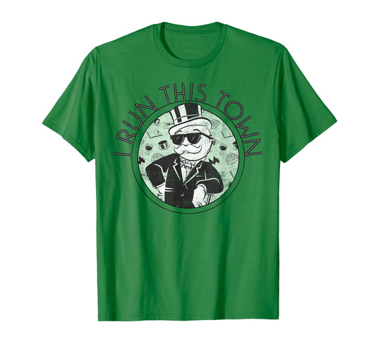 Monopoly Man I Run This Town Vintage Logo T-Shirt