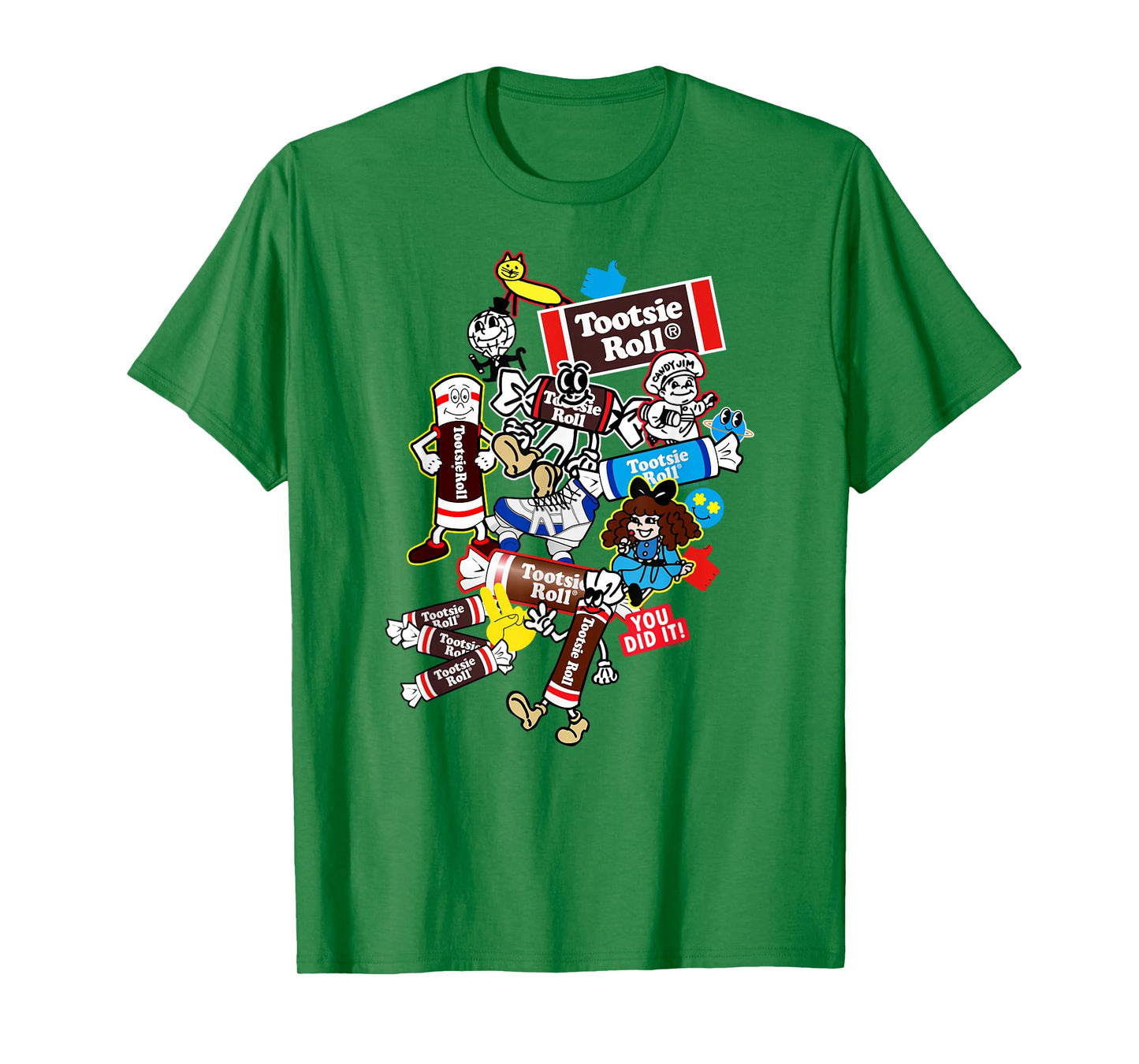 Tootsie Roll History of Tootsie Rolls Stickers Candy T-Shirt
