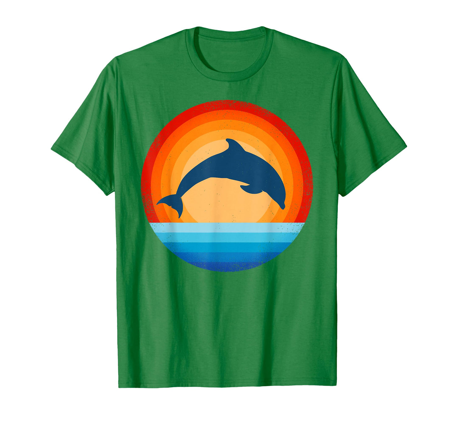 Dolphin Retro Vintage 60s 70s Sunset Sea Animal Men Women T-Shirt