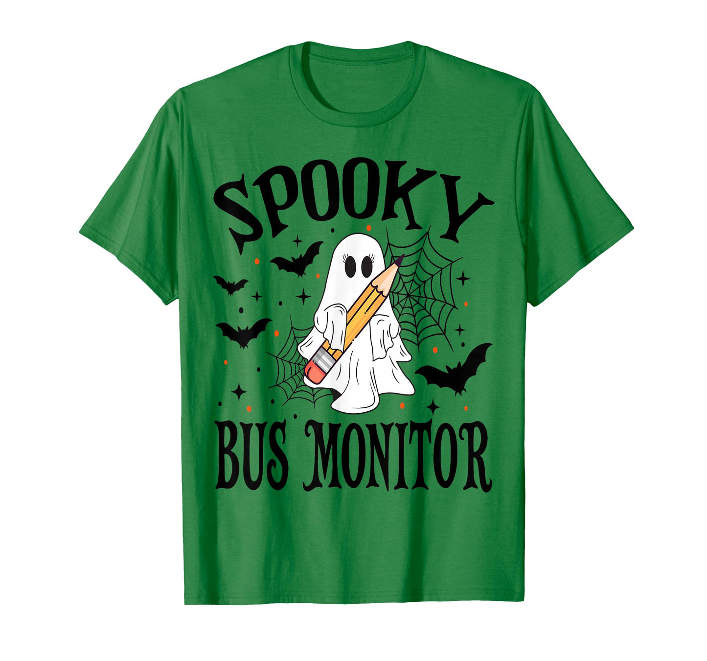 Spooky Bus Monitor Halloween School T-Shirt