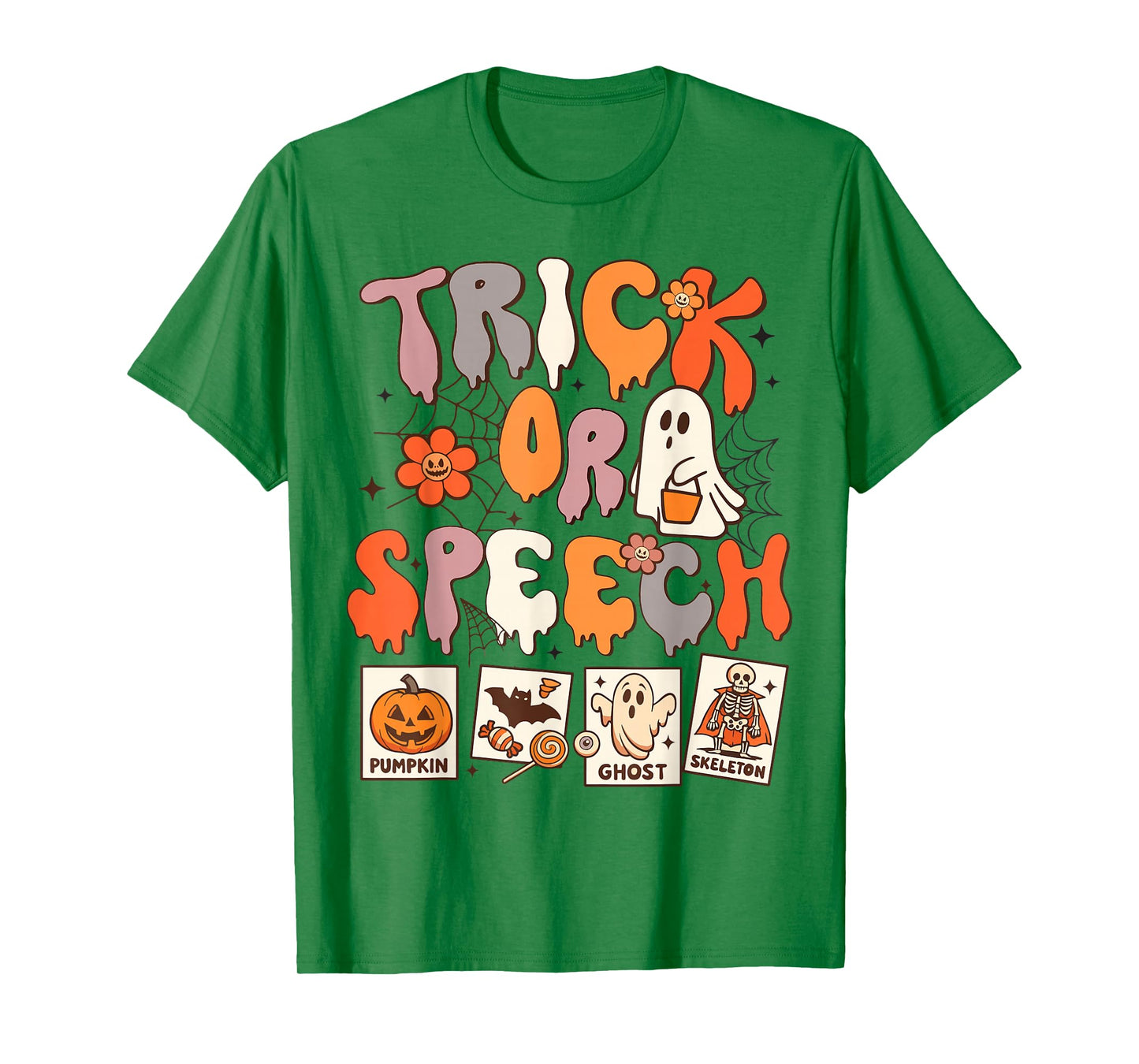 Speech Therapy Halloween Trick Or Speech Boo Ghost T-Shirt
