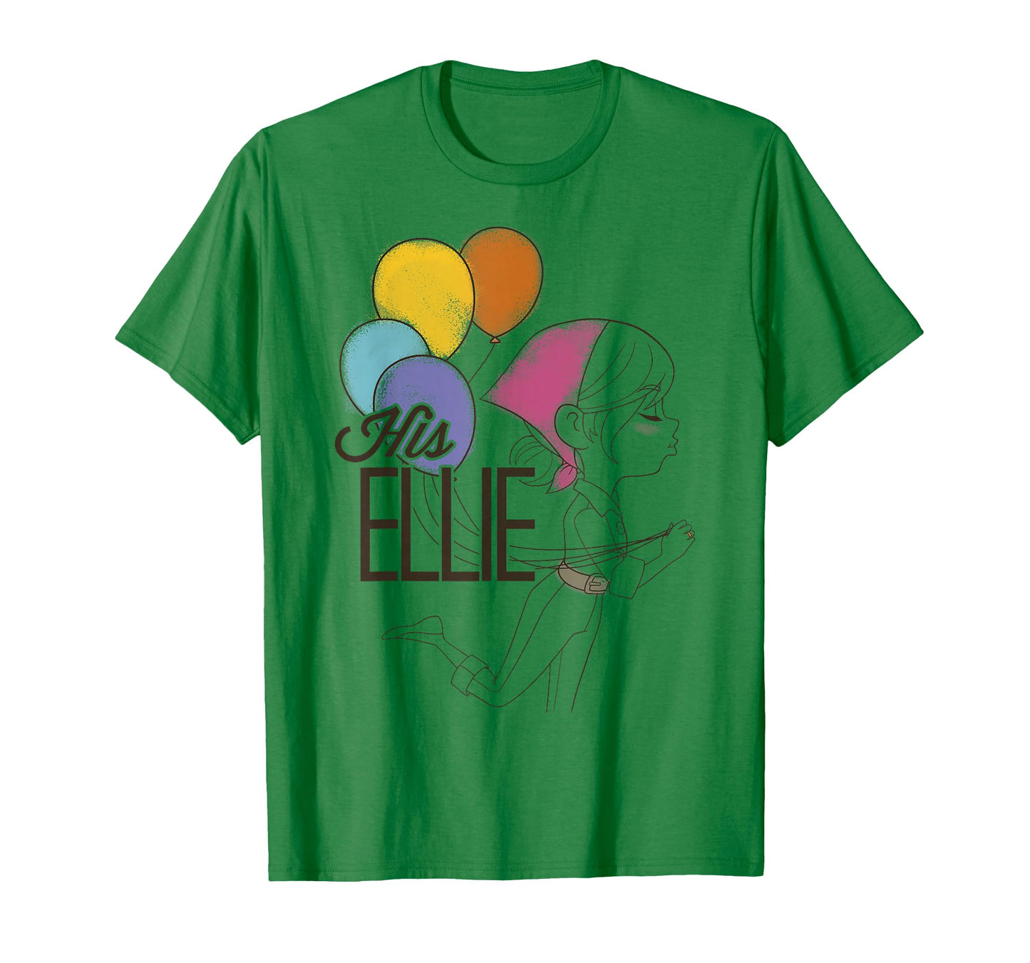 Disney Pixar Up His Ellie Balloons Sketch Graphic T-Shirt T-Shirt
