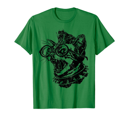 Punk Rock Spooky Black Cat Lover Scary Halloween Costume T-Shirt