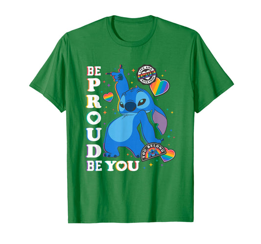 Disney Lilo & Stitch Be You Rainbow Stickers T-Shirt