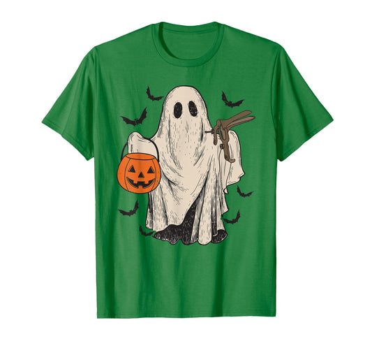 Groovy Funny Boo Ghost Nurses Pappy Halloween OBGYN Speculum T-Shirt