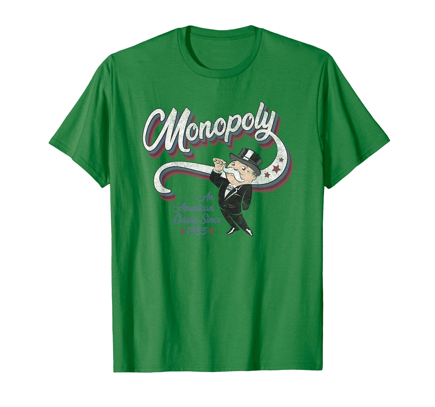 Hasbro Monopoly Americana 3D Logo Monopoly Man Classic T-Shirt