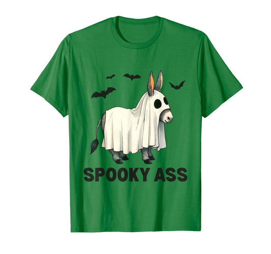 Funny Ghost Donkey Humorous Spooky Ass Halloween Men Women T-Shirt