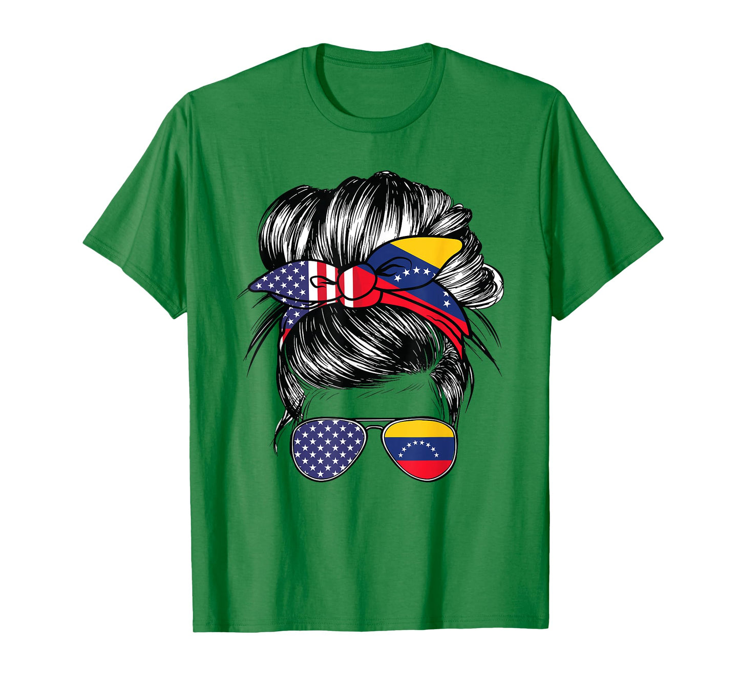 Venezuela Flag American Women Girl USA Heritage Venezuelan T-Shirt