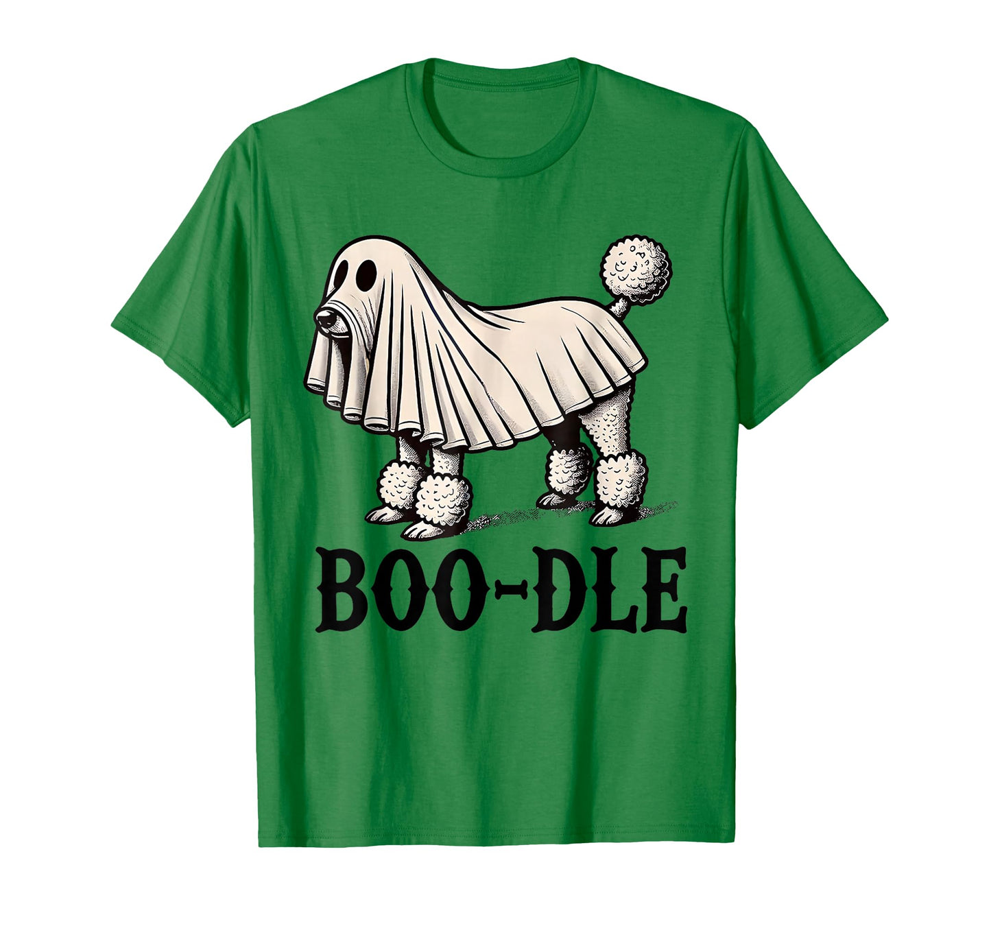 Funny Halloween Ghost Dog Poodle Boo-dle Dog Lover T-Shirt