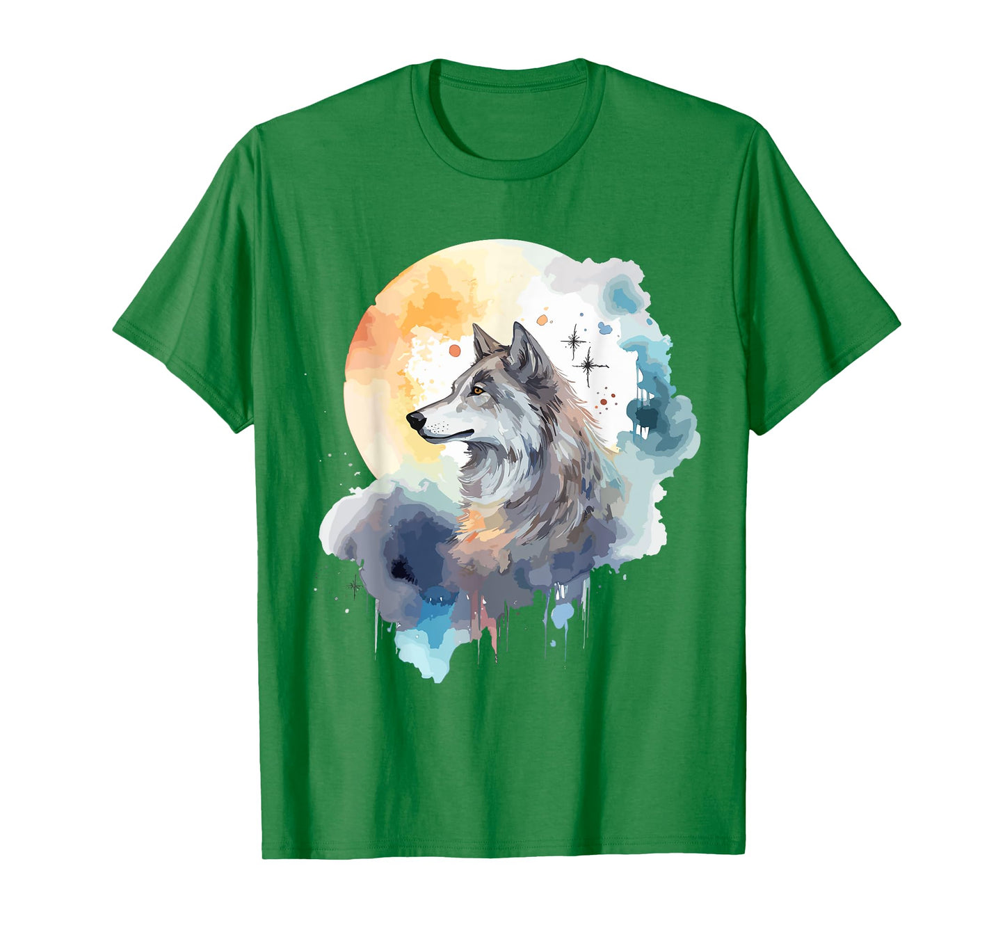 Wolf Head Watercolor T-Shirt