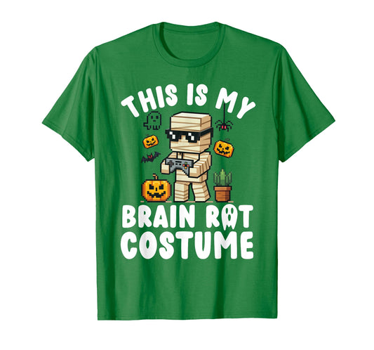 Brain Rot Halloween Shirt Costume Kids Brainrot Gamer T-Shirt