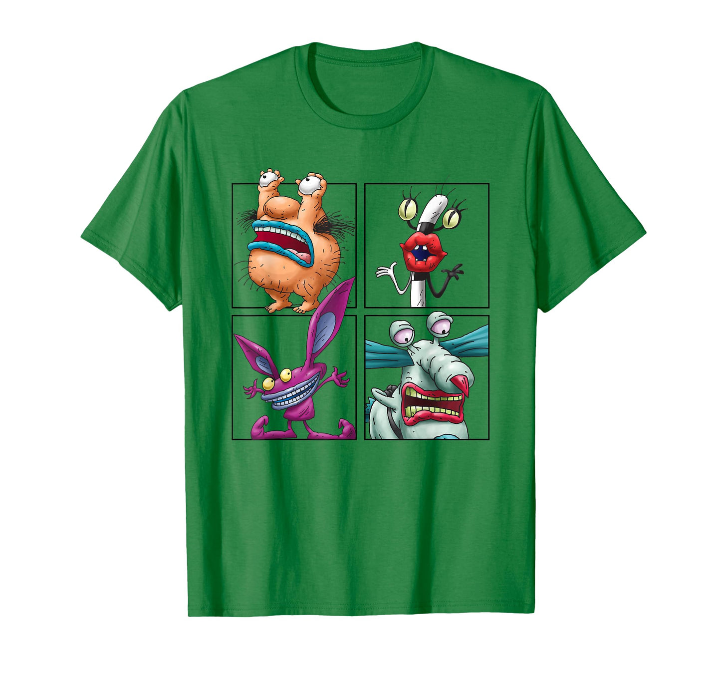 Aaahh!!! Real Monsters Front Back Character Grid Nickelodeon T-Shirt