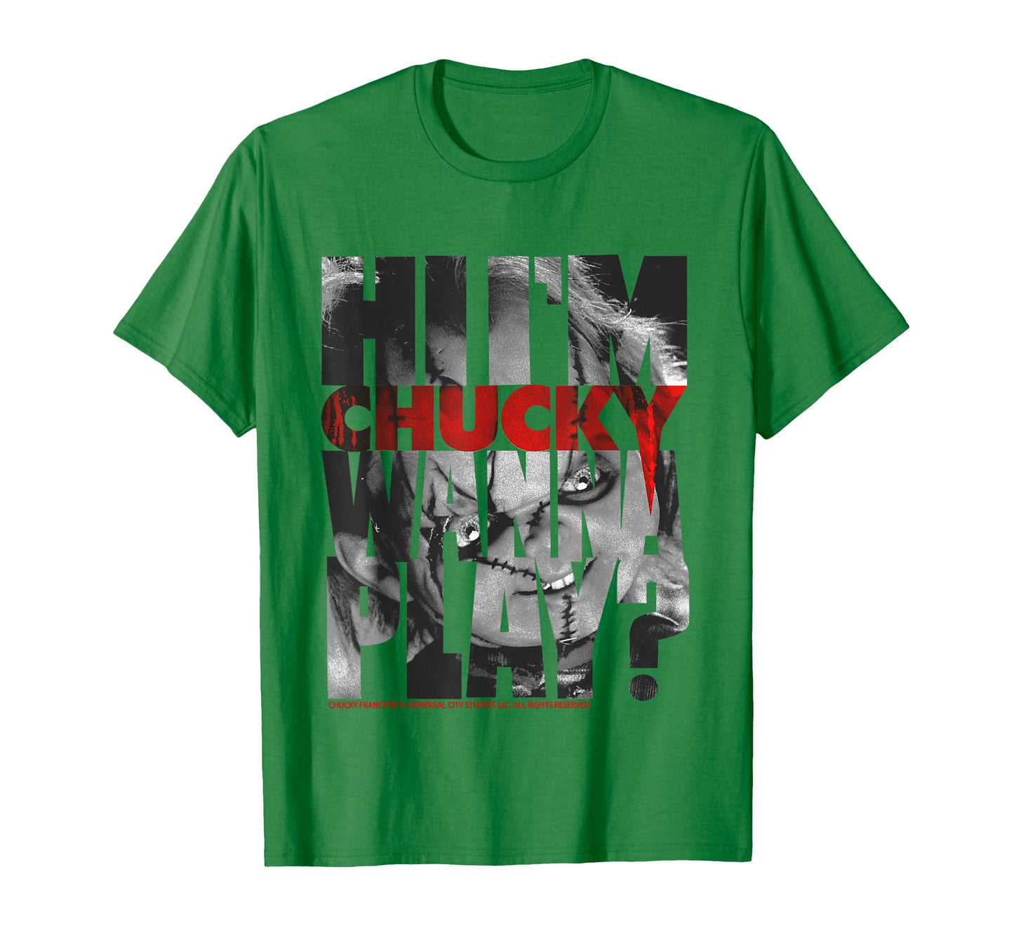 Hi I'm Chucky Wanna Play Chucky Halloween Design T-Shirt
