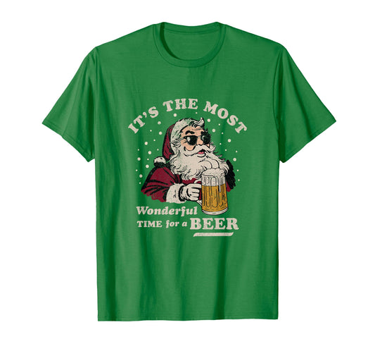 Funny Santa Beer Merry Christmas T-Shirt