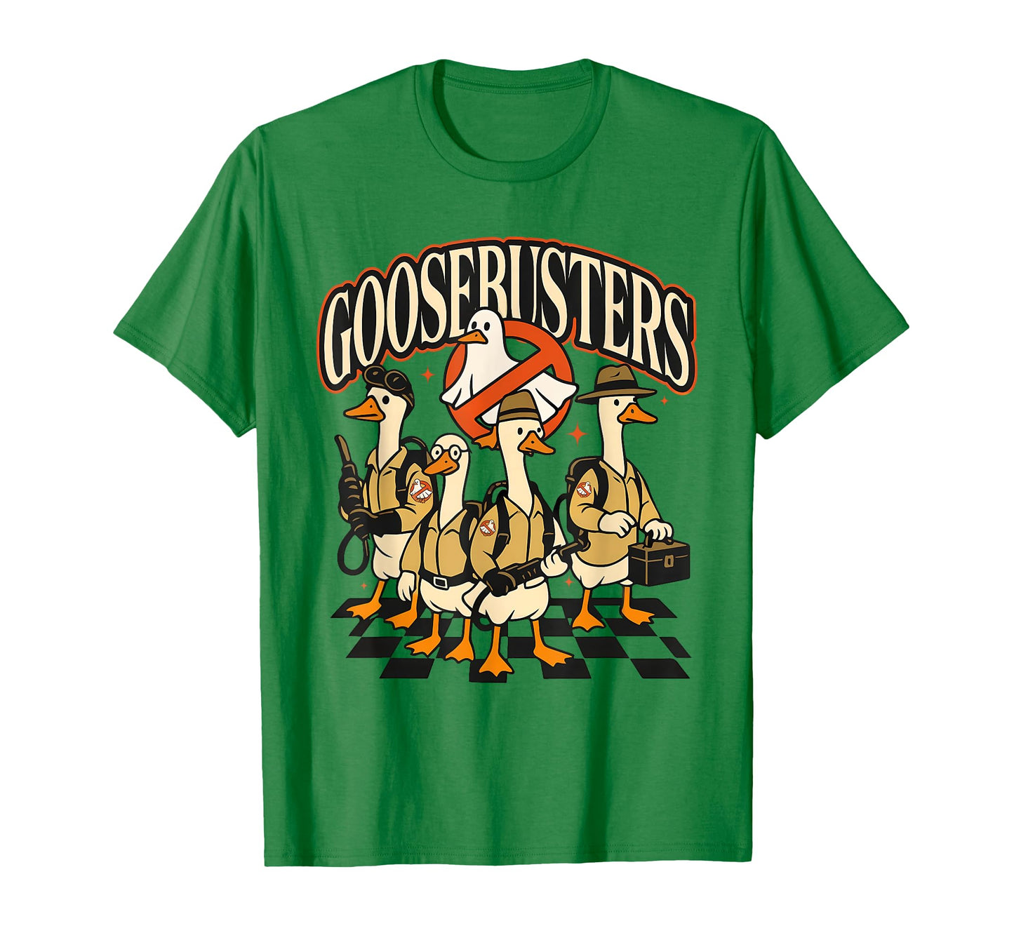 Goosebusters Silly Goose Halloween Ghost Boo Mens Womens T-Shirt