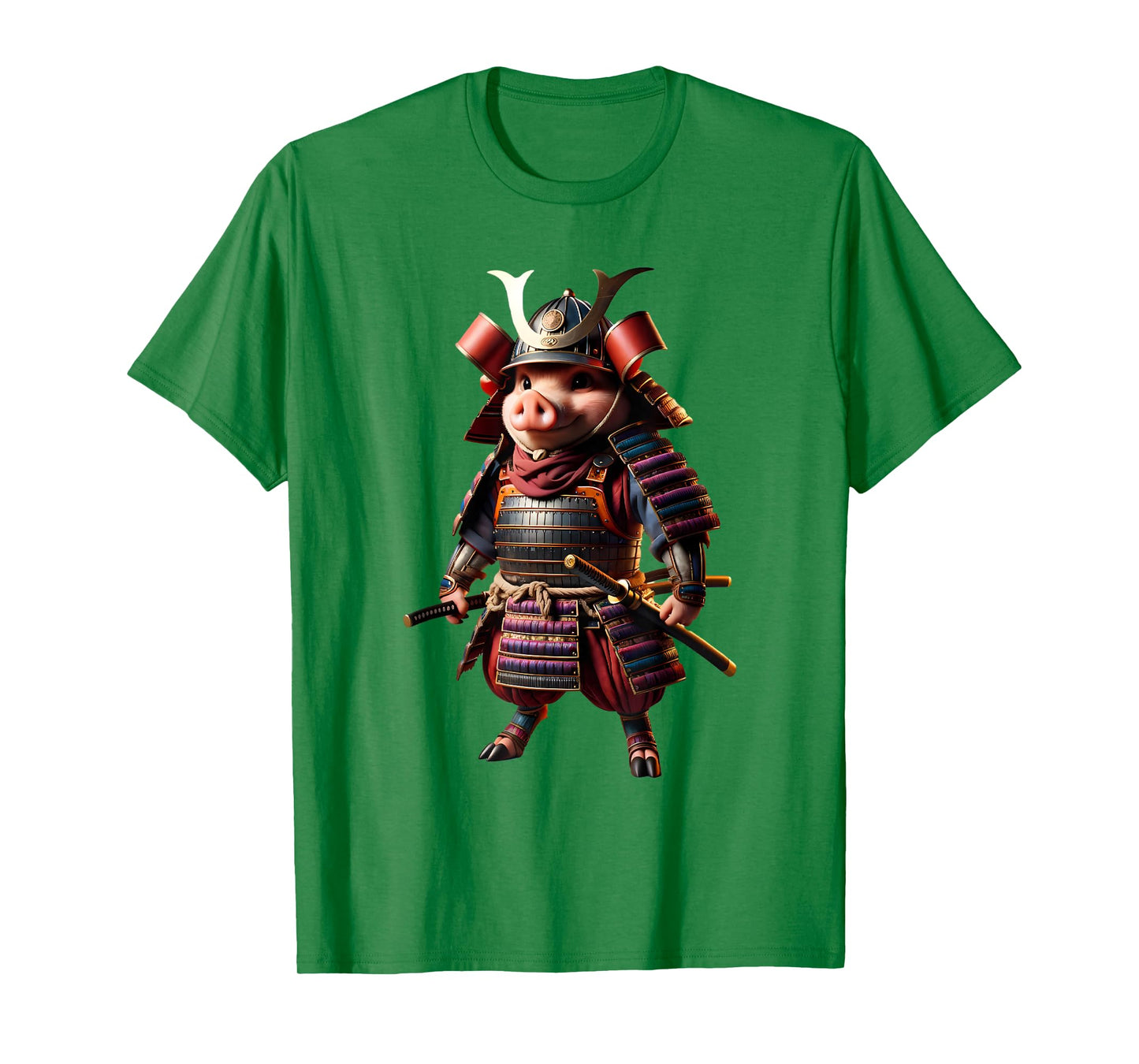 Samurai Pig Japanese Anime Halloween Costume T-Shirt