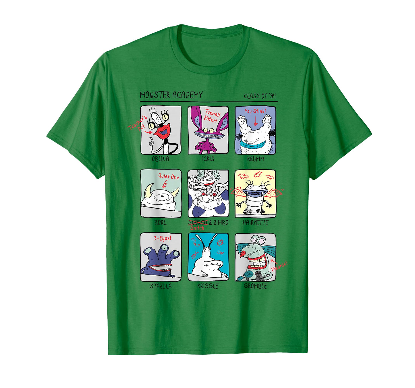 Aaahh!!! Real Monsters Yearbook Photos Page T-Shirt