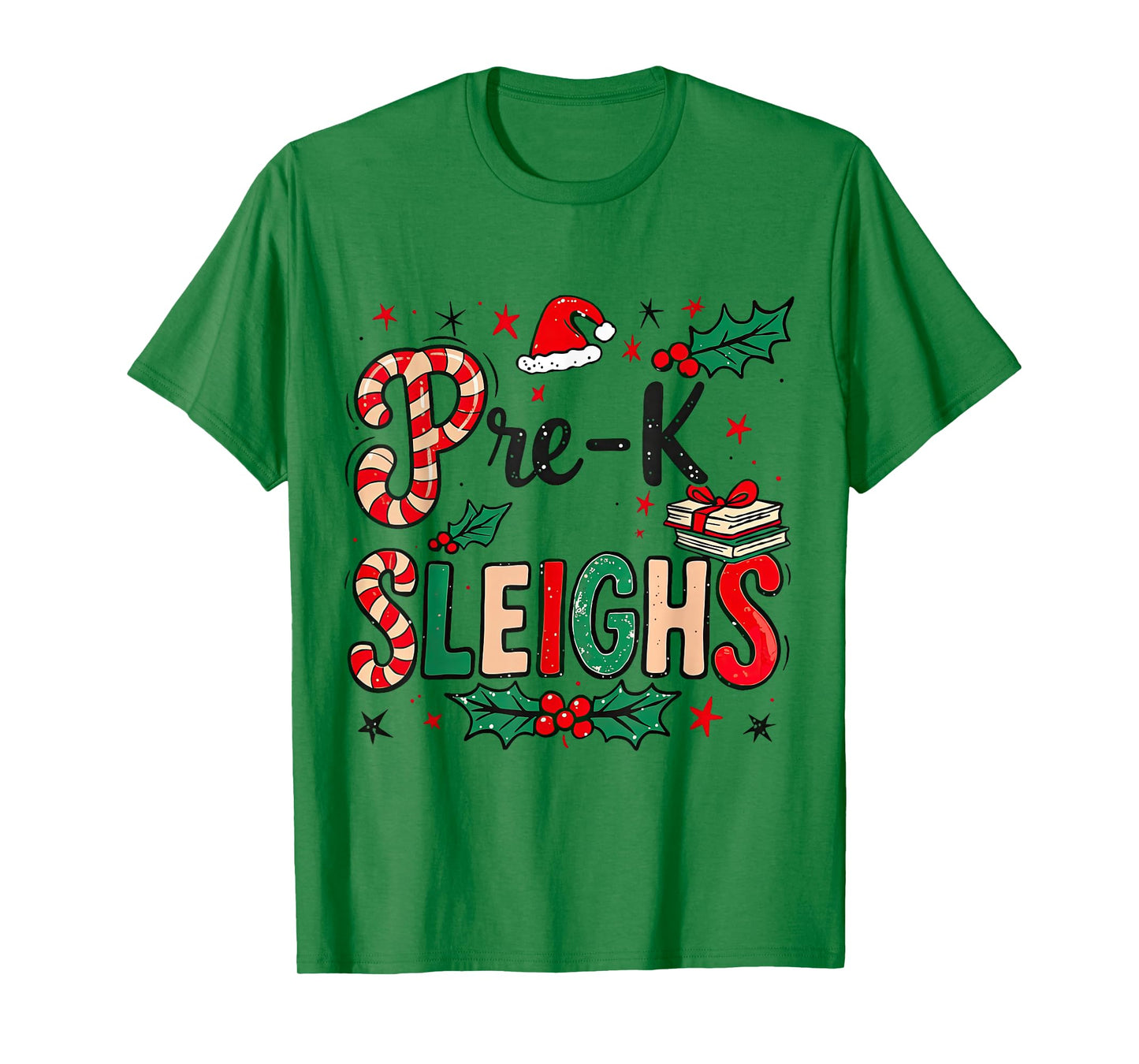 Pre-K Sleighs Funny Christmas Teacher T-Shirt