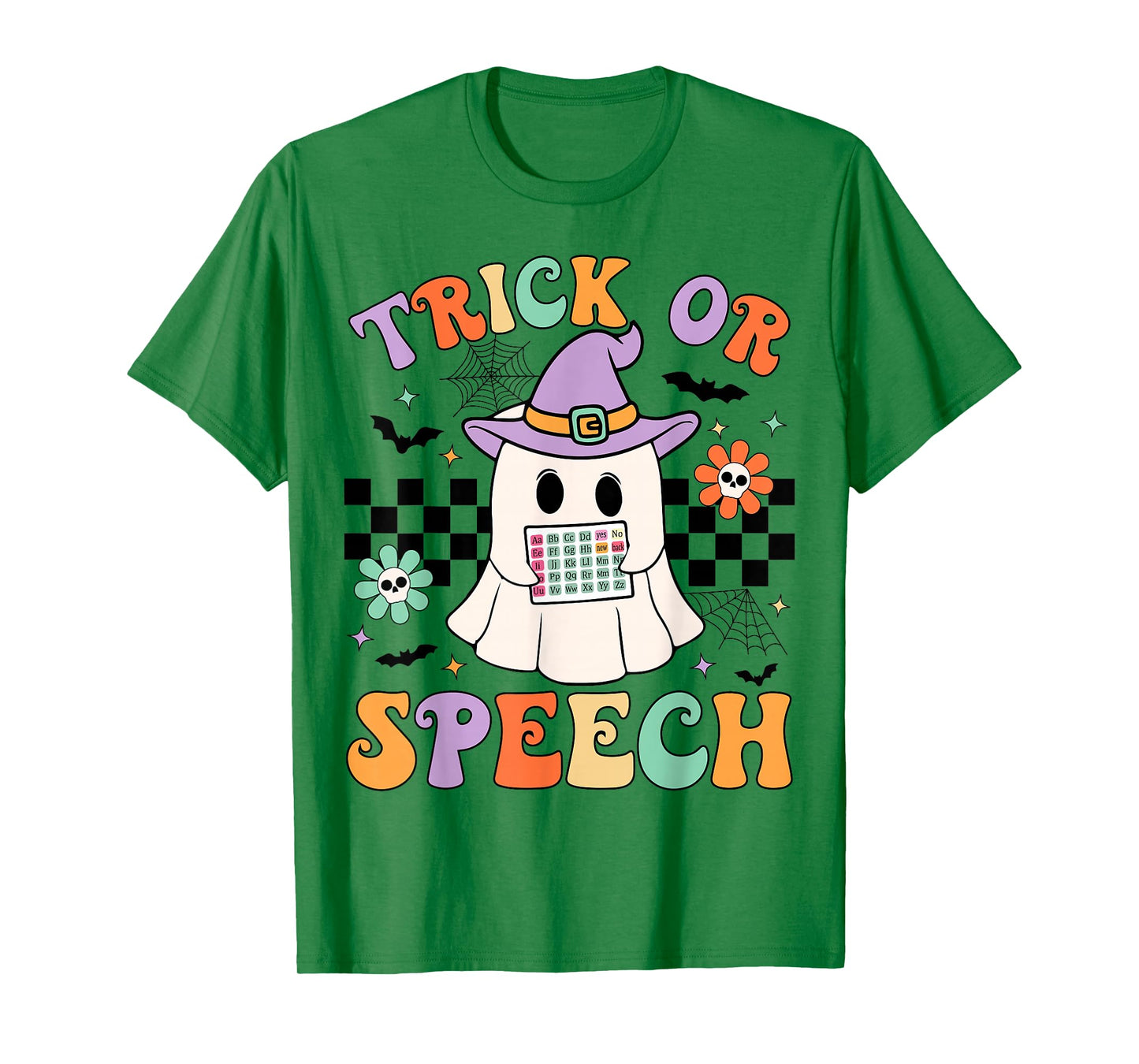 Trick or Speech Retro SLP Halloween Speech Therapy Halloween T-Shirt