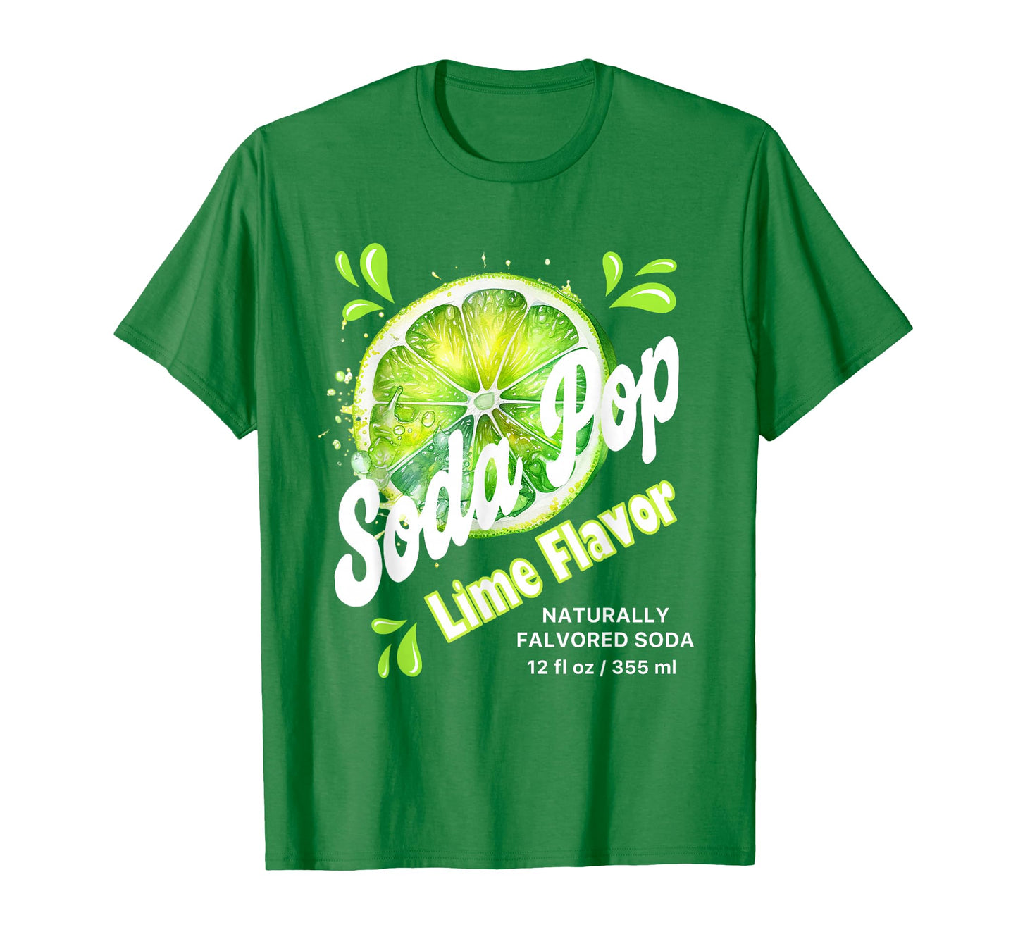 Lime Flavor Soda Pop Costume for Adults and Kids Halloween T-Shirt