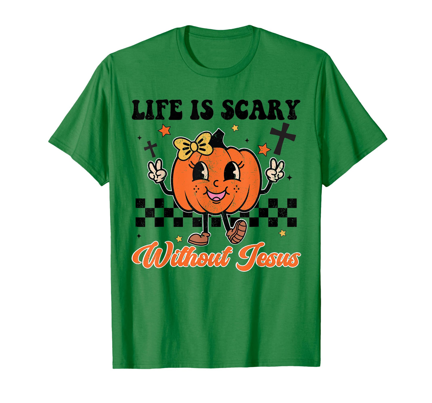 Christian Halloween Life Is Scary Without Jesus Girl Toddler T-Shirt