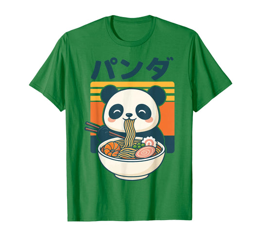 Anime Panda Eating Ramen Japanese Japan T-Shirt