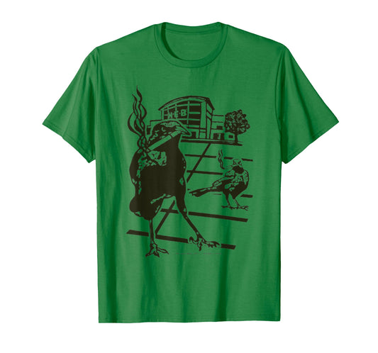 Smoking Grackle Bird T-Shirt
