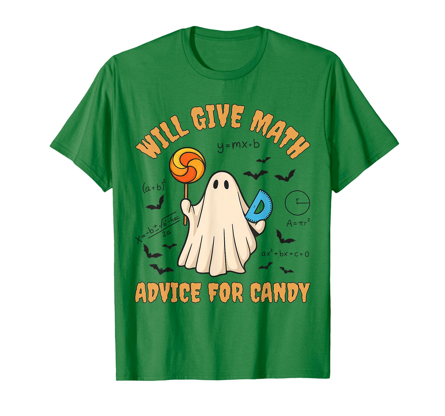 Will Give Math Advice for Candy Math Ghost Teacher Halloween T-Shirt